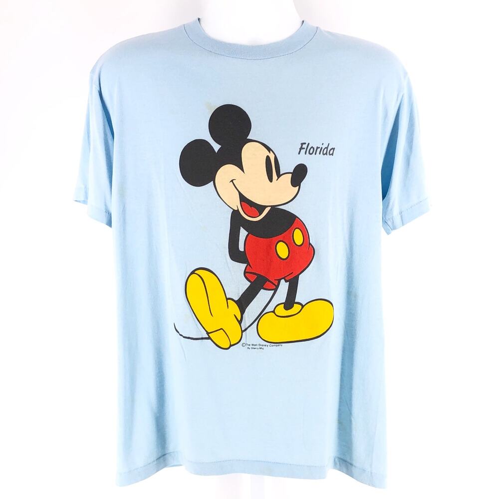 80s Mickey Mouse Florida light blue tshirt 1980s vintage